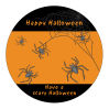 Spider Halloween Circle Favor Tag 2x2